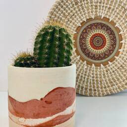 Handmade Concrete Plant Pot Desert Inspired Southwestern Planter - thumbnail 3