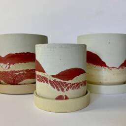 Handmade Concrete Plant Pot Desert Inspired Southwestern Planter - thumbnail 2