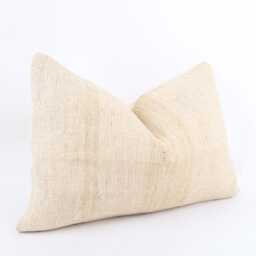 Vintage Turkish Kilim Pillow Cover Handwoven Wool Stripe Sham - 16x24 - thumbnail 3