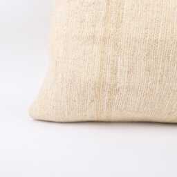 Vintage Turkish Kilim Pillow Cover Handwoven Wool Stripe Sham - 16x24 - thumbnail 2
