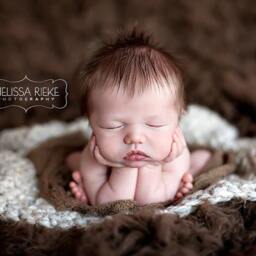 Chunky Oatmeal Newborn Baby Blanket Photo Prop - thumbnail 2