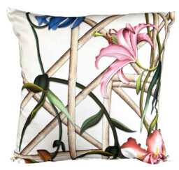 Christian Lacroix Fretwork Garden Azur Ivory Cushion Cover - thumbnail 1