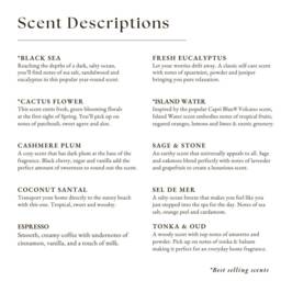 Soy Wax Candle - Feathered Blue & White Striped Jar Hand Poured Nova Co. Masculine Scents Floral Fresh - thumbnail 3