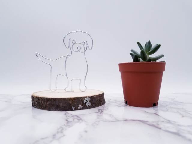 Wire Dog Sculpture Maltese, Havanese, Cavachon Pet Memorial - image 1