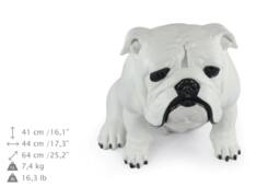 English British Bulldog, White, Dog Natural Size Statue, Limited Edition, Artdog - thumbnail 1
