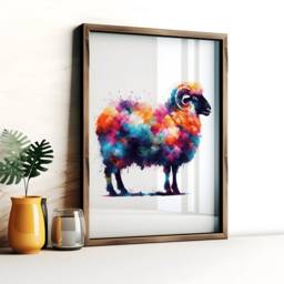 Sheep Print Set - 3 Watercolour Posters - Farm Prints Paintings Watercolor Present Gifts Artwork Picture Decor Lamb Wall Art - thumbnail 3