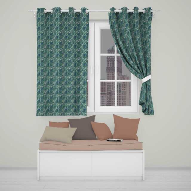 Vintage Octopus Ocean Seamless Pattern Detailed Marine Life Design Readymade Eyelet Ring Top Thermal 100% Blackout Curtains - image 1