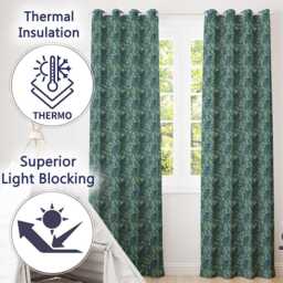 Vintage Octopus Ocean Seamless Pattern Detailed Marine Life Design Readymade Eyelet Ring Top Thermal 100% Blackout Curtains - thumbnail 3