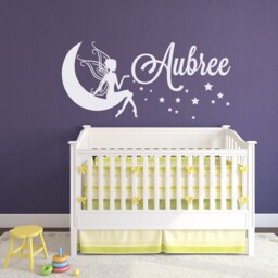 Personalized Fairy Name Wall Decal Girl's Bedroom Decor P12 - thumbnail 2