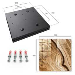 Waves Of Wood Wall Mounted Key Cabinet, Brown Industrial Box, Abstract Textures, For Lovers Nature & Harmony - thumbnail 4