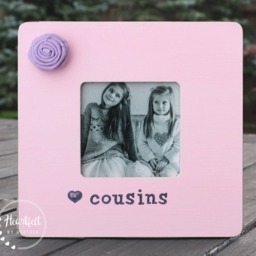 Personalized Cousin Picture Frame - Hand-Painted, Custom Colors - thumbnail 2