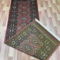 2.6x8 Pink Color Bokhara Rug - Runner Hallway Luxury Bukhara Fine Quality Woolen Afghan - thumbnail 4