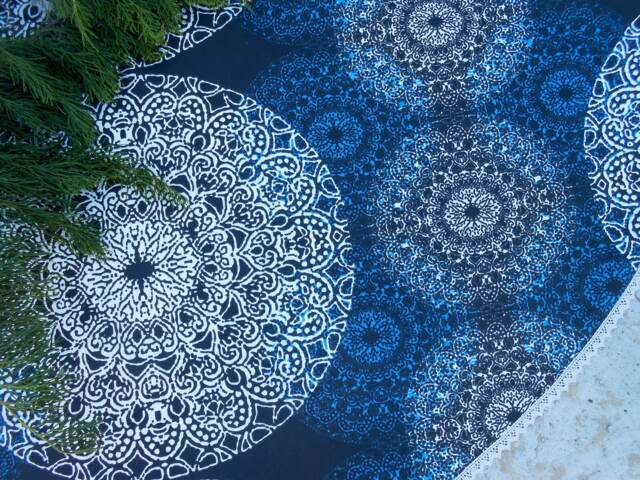 Mandala Christmas Tree Skirt Boho Ornament Decor Bohemian Home Ornaments Swedish - image 1