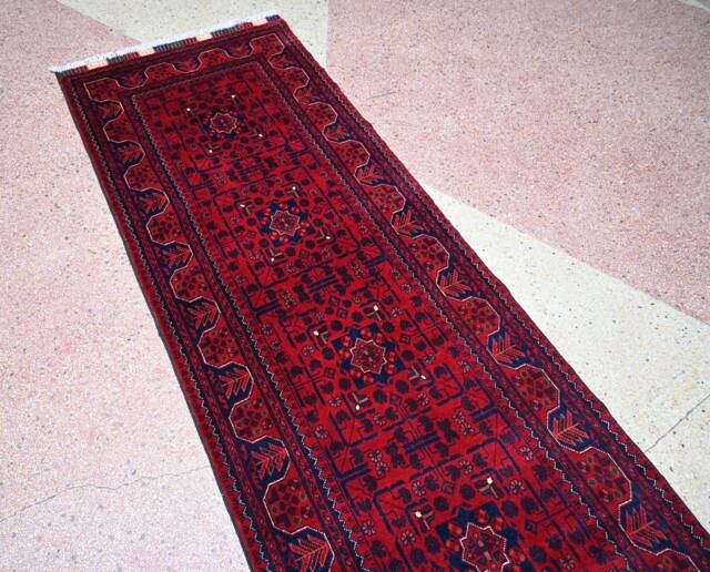 25 Feet, Long Runner Rug, 25.0 X 2.9 Ft, Long Afghan Runner, High Quality Wool Stunning Handmade Turkmen Hall Way Oriental Rug - image 1