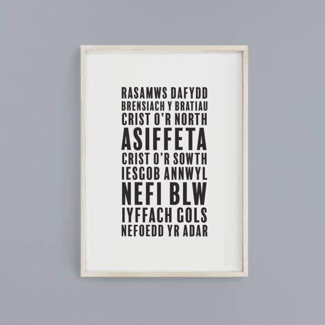 Print Ebychiadau Cymraeg, Dywediadau, Good Day, Welsh Gifts, Prints, Printiau Cymraeg