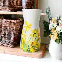 Pretty Daffodil Vase, Flower Decorations Gifts For Mum Spring Home Decor - thumbnail 1