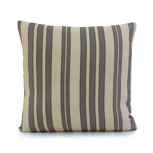 Light Gray & Gray Striped Decorative Throw Pillow Covers, Cushion Cover, Pillowcase, Accent Pillow, Cotton Blend, Decor, Farmhouse Pillows - image 1