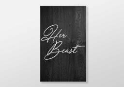 Her Beast Wood Wall Art Home Farmhouse Bedroom Decor Large Unique Modern New Gift