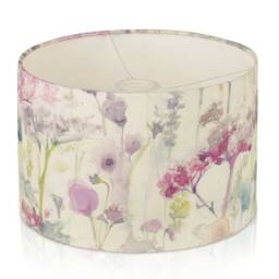 Purple Flower Lampshade Voyage Ilinizas Design Handmade in UK Tree Fabric Lamp Shade Vintage Retro Shade