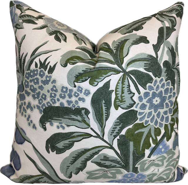 Thibaut Meadow Sojourn Collection Lavender & Blue Double Sided Cushion Cover Pillow Cover - image 1