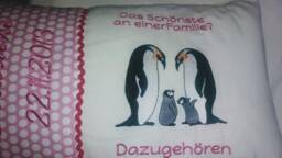 "Cuddly Pillow ""Penguin Family" - thumbnail 1