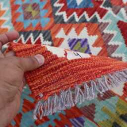 7x10 Ft New Afghan Chubi Kilim Rug, Flatweave Maimana Tribal Turkmen Oriental Rug, Vintage Rug For Bedroom, Livingroom Carpet - thumbnail 4
