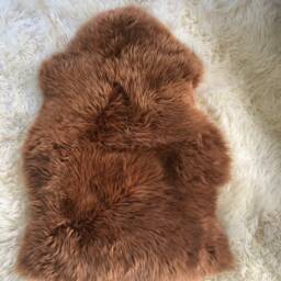 Wow Gold Colour Genuine Sheepskin Rug. Luxury Bed Cover, Stunning Chair Throw, Carpet, Fur, Retro, Interior Decor - thumbnail 2