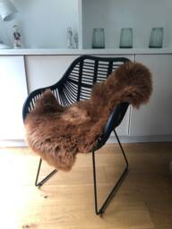 Wow Gold Colour Genuine Sheepskin Rug. Luxury Bed Cover, Stunning Chair Throw, Carpet, Fur, Retro, Interior Decor