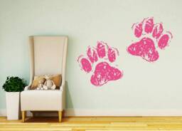 Nursery Wall Decals Dog Pows Vinyl Sticker Home Decor Bedroom Window Chu764 - thumbnail 1