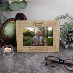 Grandad Memorial Photo Frame in Loving Memory Of Picture Frame, Personalised Remembrance Keepsake , Loved One Sympathy Gift - thumbnail 3