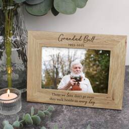 Grandad Memorial Photo Frame in Loving Memory Of Picture Frame, Personalised Remembrance Keepsake , Loved One Sympathy Gift - thumbnail 2