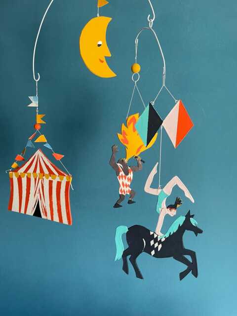 Circus 08 _ Hand-Painted Hanging Art - image 1