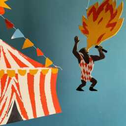 Circus 08 _ Hand-Painted Hanging Art - thumbnail 3