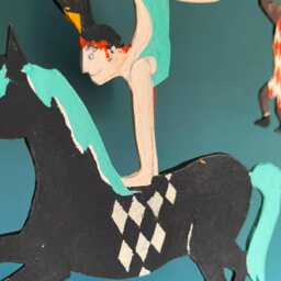 Circus 08 _ Hand-Painted Hanging Art - thumbnail 2