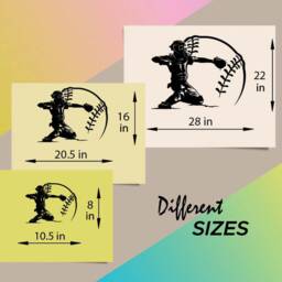 In-Style Decals Wall Vinyl Decal Home Decor Art Sticker Baseball Catcher Player Sports Sportsman Boy Teen Room Removable Mural Design 1612 - thumbnail 3