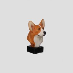 Welsh Corgi, Dog Marble Statue, Painted, Limited Edition, Make Your Own Artdog - thumbnail 2