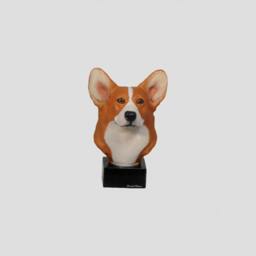 Welsh Corgi, Dog Marble Statue, Painted, Limited Edition, Make Your Own Artdog - thumbnail 4