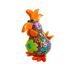 Fun Desk Decoration Chicken Sculpture - Handmade Rooster Figurine - thumbnail 3