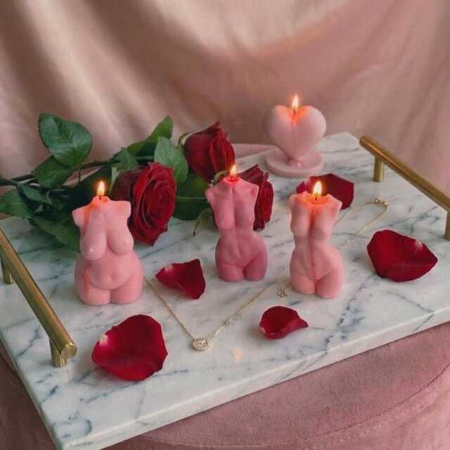 Body Shaped Gift Candle - Valentine's Day For Her Female Form Romantic Home Decor Anniversary - image 1