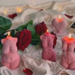 Body Shaped Gift Candle - Valentine's Day For Her Female Form Romantic Home Decor Anniversary - thumbnail 2