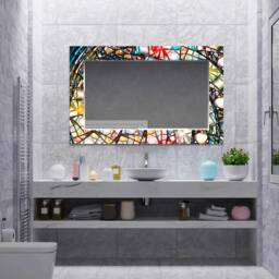 Mirror Wall Decor, For Bathroom, Entryway Hallway Mirror, Luxury Home Living Room Decorative On Tempered Glass - thumbnail 4