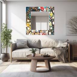 Mirror Wall Decor, For Bathroom, Entryway Hallway Mirror, Luxury Home Living Room Decorative On Tempered Glass - thumbnail 3