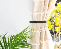 Minimalist Leather Curtain Hold Back Modern Window Treatments Mid Century Tie Home Accents Loop Farmhouse Decor Wedding