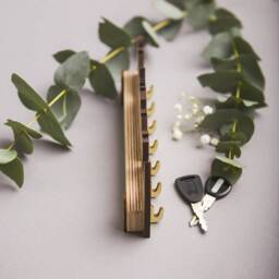 Colourful Street Keys Holder, Wooden Key Holder, Entryway Hanger, Hall Tidy, Rustic Decor, Wood Hook Display, Hook, Storage - thumbnail 3