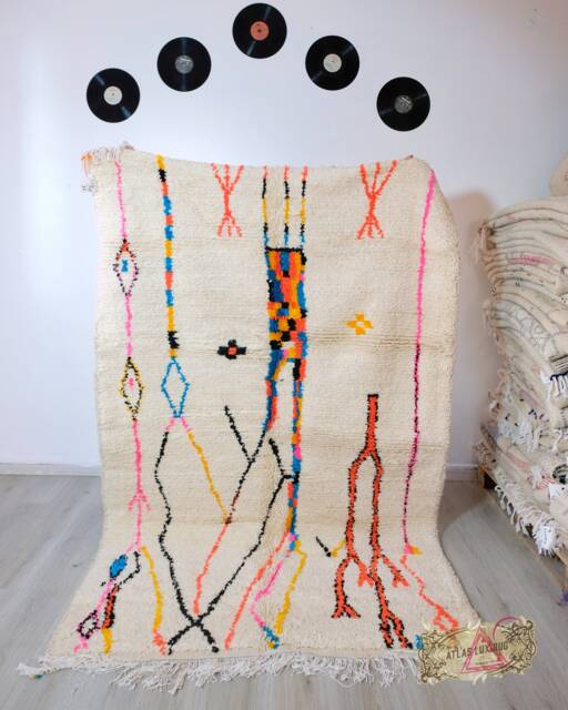 Handmade Beni Ourain Rug Customizable Moroccan Azilal Rug - image 1