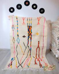 Handmade Beni Ourain Rug Customizable Moroccan Azilal Rug - thumbnail 1