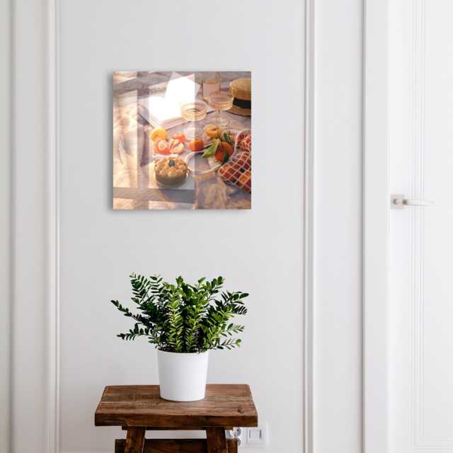 Summer Picnic Wall Mounted Key Cabinet, Orange Industrial Box, Photographic Food, For Lovers Of Nature & Relaxation - image 1