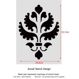 Reusable Damask Wall Stencils Ace For Allover Diy Decor - thumbnail 3