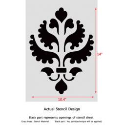 Reusable Damask Wall Stencils Ace For Allover Diy Decor - thumbnail 2