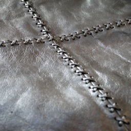 Leather Pouf Vintage Black - thumbnail 3